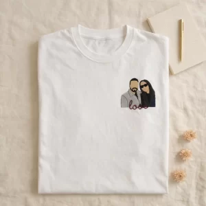 👉 Kişiye Özel Fotoğraf Nakışlı Tişört | Love Temalı Unisex Oversize