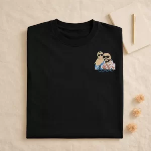 Alternative view of 👉 Kişiye Özel Fotoğraf Nakışlı Tişört | Love Temalı Unisex Oversize